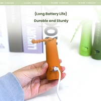 Mini lampe torche USB rechargeable en silicone, porte-clés, cadeau mignon pour le camping en plein air, vente en gros