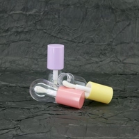Tube vide transparent pour brillant à lèvres, 15 ml, en ABS, avec grande brosse, directement de l'usine, accepte logo et couleur personnalisés