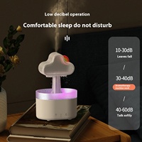 Hxtc88 ultrasons 7 couleurs lumière LED purificateur d'air alimenté par Usb diffuseur d'arôme goutte à goutte d'eau nuage de pluie Portable Mini humidificateur de bureau