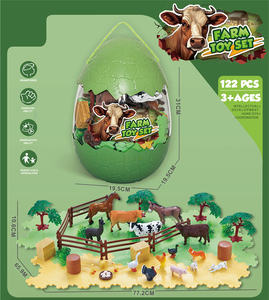 Jouet éducatif surprise œuf <span class=keywords><strong>de</strong></span> dinosaure 12 pouces avec modèle d'<span class=keywords><strong>animaux</strong></span> <span class=keywords><strong>de</strong></span> <span class=keywords><strong>ferme</strong></span> et <span class=keywords><strong>de</strong></span> <span class=keywords><strong>la</strong></span> mer en blocs <span class=keywords><strong>de</strong></span> construction en plastique - Product Image 2