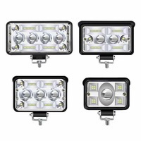 Phare de travail LED laser bicolore 12-80V, projecteur longue portée 500M, faisceau blanc et jaune, feu antibrouillard tout-terrain pour camion, VTT, SUV