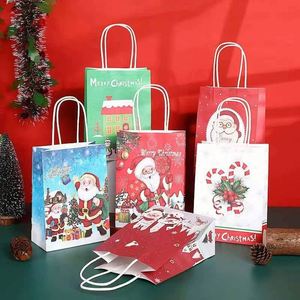 Sac cadeau en papier kraft personnalisé pour Noël 2025, décoration de Noël pour la maison, sacs à main pour cadeaux de Noël - Product Image 6