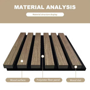 Panneaux acoustiques minimalistes modernes en bois de chêne MDF de 60mm <span class=keywords><strong>Isolation</strong></span> phonique pour le salon et la chambre à coucher Solution d'entrepôt intérieur bon marché - Product Image 5