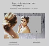 Spiegel haut de gamme rond personnalisé argent moderne LED miroir de bain rond 70cm 80cm 90cm lumière avant écran tactile miroir LED salle de bain