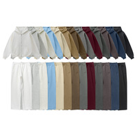 Ensemble sweat à capuche zippé et pantalon décontracté pour homme, couleur unie, tendance automne, 345G, col à capuche, grande taille, hiver