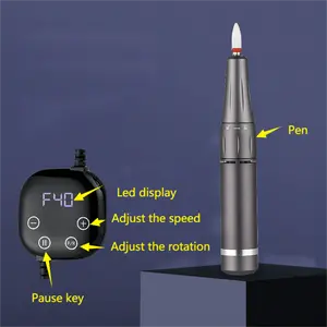 Профессиональная электрическая пилка для ногтей 40000 об/мин портативная перезаряжаемая дрель для ногтей с USB для мини-полировки
