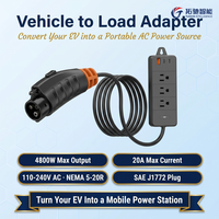 Adaptateur de décharge 15A J1772 CCS1 V2L 120V AC, station d'alimentation portable pour véhicule, alimentation d'urgence en extérieur, certifié CE FCC