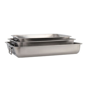 In Acciaio inox Torrefazione Pan <span class=keywords><strong>Con</strong></span> Cremagliera Rettangolare Cuocere Pan <span class=keywords><strong>Teglia</strong></span> Foglio <span class=keywords><strong>Con</strong></span> Rack Di Raffreddamento - Product Image 5