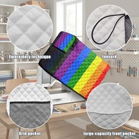 Housse de machine à coudre matelassée personnalisée « Victoire sur le SIDA », thème arc-en-ciel gay, en polyester, pour la protection des machines domestiques
