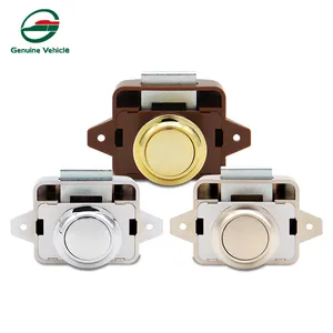 High Quality Rv Motorhome Car Mini Square Push Button Locks For Drawers Cupboard Keyless