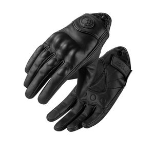 Gants de moto TKNE en cuir de chèvre véritable, compatibles écran tactile, avec protection des articulations des poings - Product Image 2