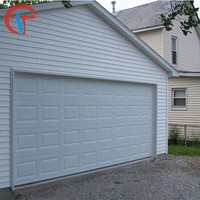 Porte de garage à panneaux plats utilisée pour villa sectionnelle à télécommande
