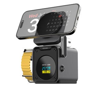 <span class=keywords><strong>Cargador</strong></span> Inalámbrico Magnético Tres en Uno QI2.2 MagSafe T15 de <span class=keywords><strong>25W</strong></span> con Carga Rápida, Puerto C, Reloj de Escritorio y Luz - Product Image 3