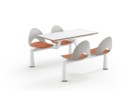 Ensemble de meubles de salle à manger modernes pour restaurant, table et chaise pour cantine scolaire HT921