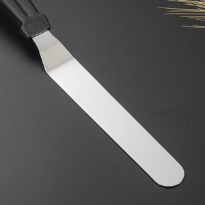 Alat Masak dan Panggang dari Baja Anti Karat Food Grade, <span class=keywords><strong>Spatula</strong></span> Pengikis Krim dengan Tepi Halus untuk Menghaluskan dan Menghias Kue - Product Image 2