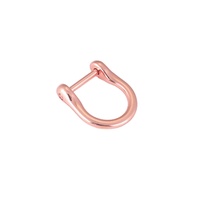 Boucle à vis ouverte en métal en forme de D de 1,4/1,8 cm, détachable, pour la fabrication de sacs en cuir, sangle de sac, ceinture, poignée, sangle d'épaule, boucle de sangle