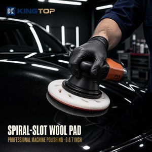 Tampon de polissage en mousse Kingtop 6 pouces (150 mm) pour polisseuse rotative DA, éponge de polissage en mousse à coupe lourde et polissage moyen - Product Image 6