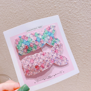 Moda dulce y linda con flequillo lateral pinza de pelo rota <span class=keywords><strong>Dream</strong></span> Mermaid Princess Glitter pinza de pelo de cola de pez para niños - Product Image 5