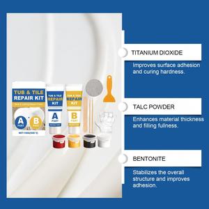 Kit <span class=keywords><strong>de</strong></span> Reparación <span class=keywords><strong>de</strong></span> Color para Grietas, Rayones y Agujeros en Fibra <span class=keywords><strong>de</strong></span> Vidrio, Porcelana, Piedra, Acrílico, Bañeras, Azulejos y Encimeras, con Pegamento AB - Product Image 3