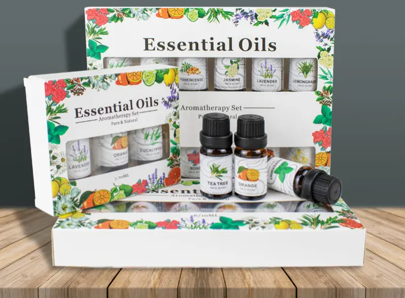 Kit d'huiles essentielles végétales pour diffuseur, humidificateur, massage, aromathérapie