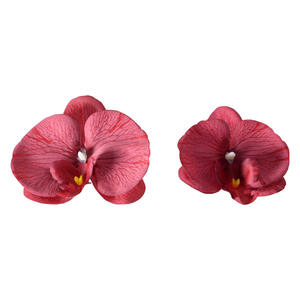 Cabeza de flor de Orquídea Phalaenopsis Artificial realista, decoración de boda hecha a mano, pieza de pétalo Floral para accesorios de pared de flores - Product Image 1