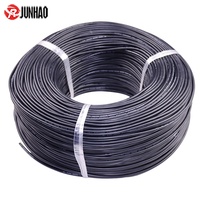 Multi-rangs Silicone Revêtement 18AWG Fil Rond DC 20KV Haute Tension Fil Noir Couleur