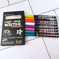 . 0mm-30mm marqueurs de craie liquide de couleur blanche pour panneaux de tableau noir pour pointe Fine 12/24/48/couleurs stylo électronique LED