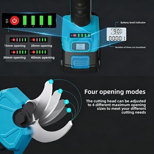 Sécateur électrique sans fil puissant à batterie lithium-ion avec lames en acier au carbone et poignée ABS rechargeable - Product Image 2