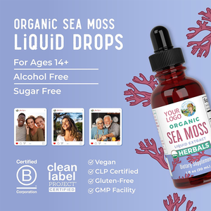 OEM Private Label Natural Irish Sea <strong>Moss</strong> Drops Organic Weight Loss Supplement Oral Liquid Sea <strong>Moss</strong> Drops - Product Image 4