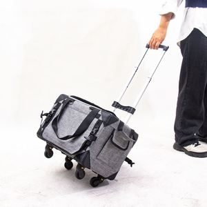 Custom Logo Durable Pet Dog Cat Soft Sided Bag Foldable Mobile Pet Bag With Telescopic Handle - Product Image 4