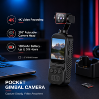 Caméra d'action sportive 4K 2026 pour moto, mini caméra de poche étanche avec cardan, 1080P 60Fps, accessoires 360°
