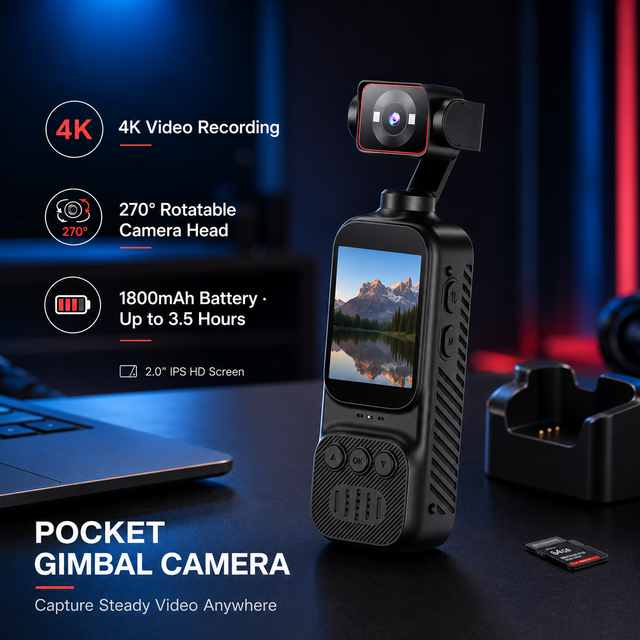 2026 Outdoor Motorcycle 1080P Mini Pocket Gimbal Waterproof Handheld 60Fps 360 Accessories 4K Sports Cameras Action Camera