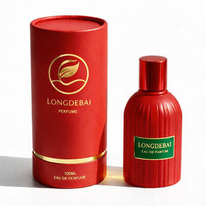 Envase Cosmético de Lujo, Botella de Perfume Redonda Verde de Vidrio, Cilindro Vacío de 100 ml con Tapa Magnética - Product Image 2