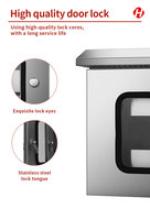 Boîtier électrique extérieur en acier inoxydable OEM, étanche IP56, résistant aux chocs et à la poussière, boîte métallique, boîte de distribution 3-4 gang, solaire