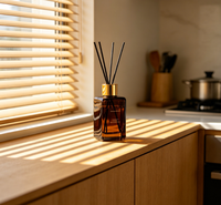Diffuseur d'aromathérapie sans flamme parfumé à la gardénia, longue durée, en verre, pour la maison, désodorisant et ornement parfumé