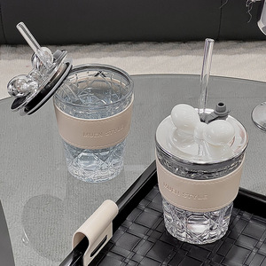 Nouvelle tasse en verre borosilicate résistant à la chaleur avec anse, idéale pour la maison et le bureau, accompagnée d'un cadeau - Product Image 4