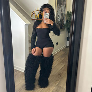 Nuovi Body Trendy da Donna, Tinta Unita con Inserti in <span class=keywords><strong>Pizzo</strong></span> Traforato, Aderenti, <span class=keywords><strong>Tutine</strong></span> Estive Monoblocco per Signore - Product Image 1