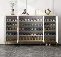 Table console de style moderne en or sur mesure avec armoire murale miroir, panneau en bois, meubles de salon pour la maison ou l'hôtel