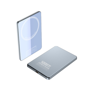 พาวเวอร์แบงค์แบบพกพา Super Slim 6.35 มม. ชาร์จเร็ว 10000 มิลลิแอมป์ 15 วัตต์ ไร้สาย PD 20 วัตต์ สายแม่เหล็ก Type-C พร้อมสายคล้องคอ - Product Image 4