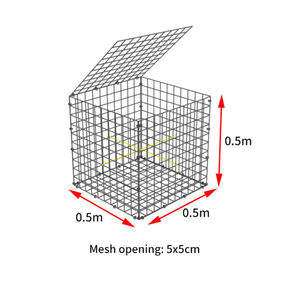 Mạ Kẽm Dây Lưới PVC Tráng Đá Đầy Hàn Dây Gabion Tường <span class=keywords><strong>Gi</strong></span>á Gabion Box - Product Image 4