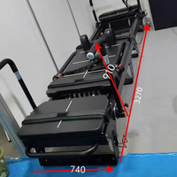 Mesin Reformer Pilates Baru, Dapat Disesuaikan, Peralatan Olahraga Gym, Aluminium, untuk Studio Pilates dan Penggunaan di Rumah