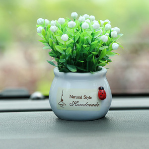 Planta Artificial Bonsái, Adorno de Fruta de la Suerte, Resina Redonda Hecha a Mano, Decoración para Coche, Decoración Verde Fresca - Product Image 2