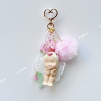 Porte-clés de luxe Sonny Angel en forme de fleur de cerisier, breloque de téléphone, accessoires de sac DIY, produit en gros