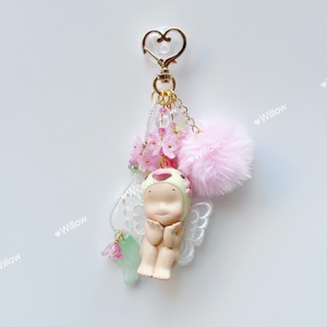 Porte-clés de luxe Sonny Angel en forme de fleur de cerisier, breloque de téléphone, accessoires de sac DIY, produit en gros - Product Image 2