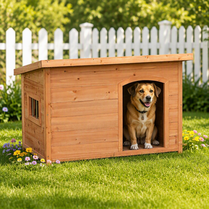 Cuccia per <span class=keywords><strong>Cani</strong></span> in Legno da Interno/Esterno, Casetta da Giardino Accogliente con Finestra per <span class=keywords><strong>Cani</strong></span> di Taglia Media/Grande - Product Image 1