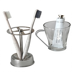 Modern Interior Decoration Bathroom Set Accessories Stainless Steel <b>Toothbrush</b> <b>Holder</b> Easy To Clean Rust Resistance - Product Image 1