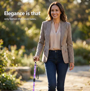 Canne de <span class=keywords><strong>marche</strong></span> colorée pour tous les âges, réglable et pliable, en fibre de carbone, capacité de charge de 100 kg, légère, durable - Product Image 4