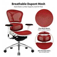 Chaise de bureau ergonomique en maille avec accoudoirs 3D, inclinaison synchrone, hauteur réglable pour bureau à domicile, salon, école, design moderne