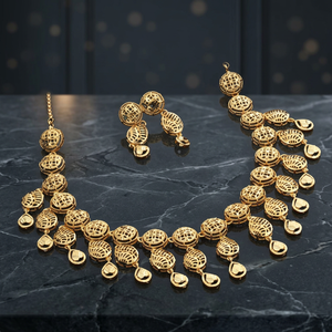 Collares de Moda Estilo Dubái al por Mayor, Juego de Joyería Turca de Latón Chapado en Oro de 14K, 18K y 24K, Diseño Turco, Juego de Joyería Tradicional - Product Image 3