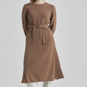 Maglione con motivo a maglia da donna di moda abito lungo in puro Cashmere 100% maglione da donna - Product Image 2